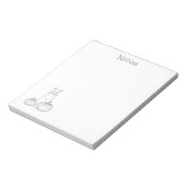 Bloc-note Chat Et Citrouille Simple Ligne Minimale Art Autom (Tourné)