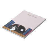 Bloc-note Chat et livres couchés (Tourné)