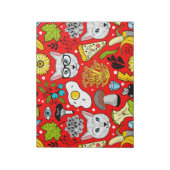 Bloc-note Chat et oeuf sur le rouge (Tourné)