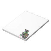 Bloc-note Chat et papillon paisley (Tourné)