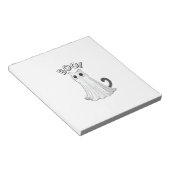 Bloc-note Chat fantôme mignon Boo Kitty Halloween chaton eff (Incliné)