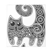 Bloc-note Chat floral (Devant)