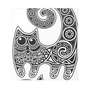 Bloc-note Chat floral