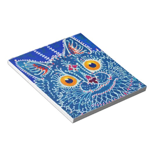 Bloc-note Chat gothique bleu (Incliné)