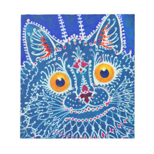 Bloc-note Chat gothique bleu