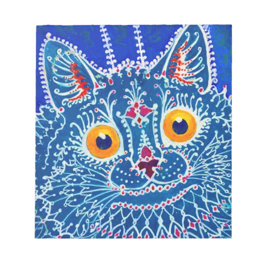 Bloc-note Chat gothique bleu (Devant)