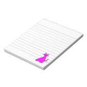 Bloc-note Chat gras rose personnalisé (Tourné)
