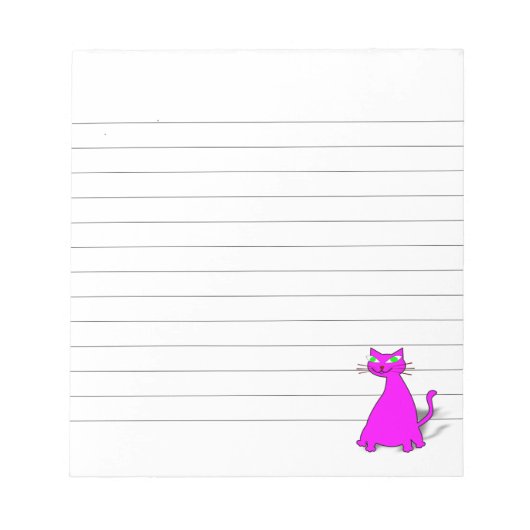 Bloc-note Chat gras rose personnalisé (Devant)