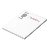 Bloc-note Chat Gris Fou de Flûte Personnalisable (Tourné)