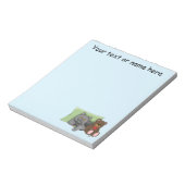 Bloc-note Chat gris ours en peluche (Tourné)