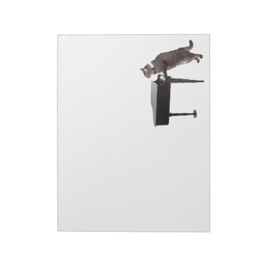 Bloc-note Chat Jouer Piano (Tourné)