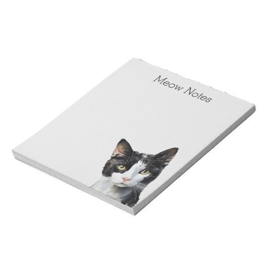 Bloc-note Chat Kitty blanc gris noir (Tourné)