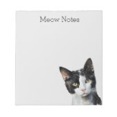Bloc-note Chat Kitty blanc gris noir (Devant)