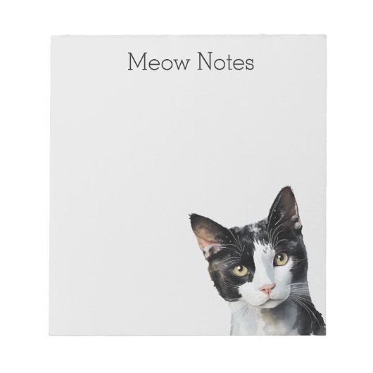 Bloc-note Chat Kitty blanc gris noir (Devant)