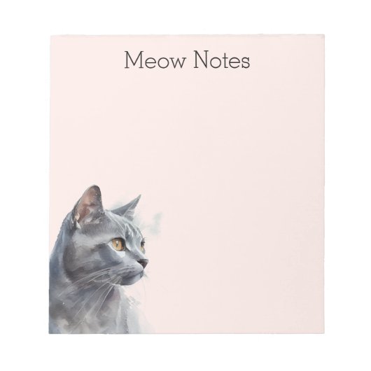 Bloc-note Chat Kitty Gris Vive (Devant)