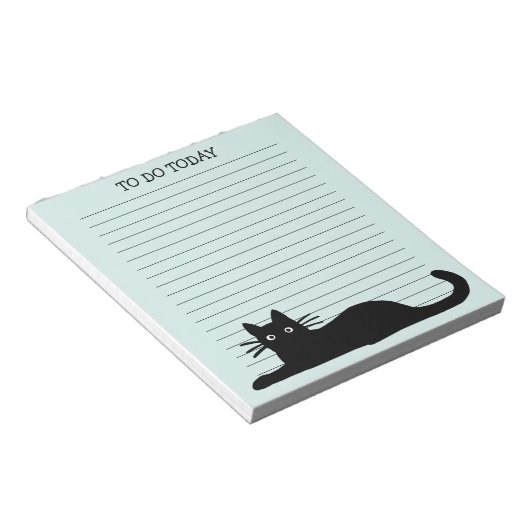 Bloc-note Chat Kitty noir cool sur mesure (Incliné)