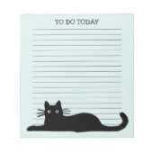 Bloc-note Chat Kitty noir cool sur mesure (Devant)