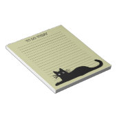 Bloc-note Chat Kitty noir cool sur mesure (Incliné)