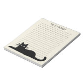 Bloc-note Chat Kitty noir cool sur mesure (Tourné)
