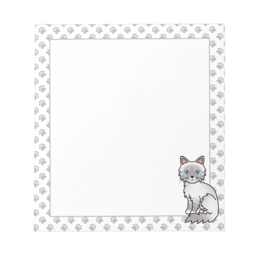 Bloc-note Chat Lilac Point Tabby Birman / Ragdoll Mignon & P (Devant)