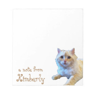 Bloc-note Chat mignon de Kitty personnalisé