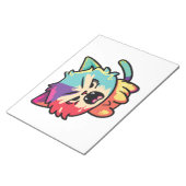 Bloc-note Chat mignon en colère qui baisait. (Incliné)