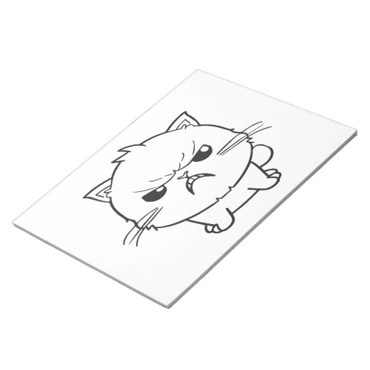 Bloc-note Chat mignon en colère qui baisait. (Incliné)
