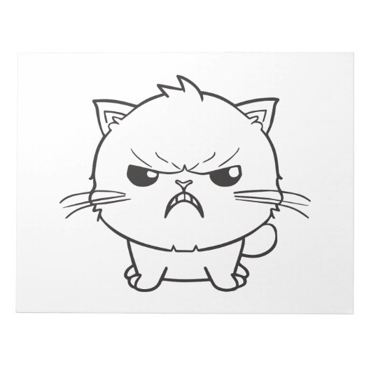 Bloc-note Chat mignon en colère qui baisait. (Devant)