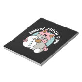 Bloc-note Chat mignon en Engin à neige avec Art Snowman (Tourné)