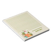 Bloc-note Chat mignon endormi et plantes alignées (Incliné)