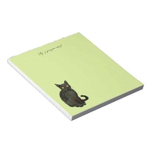 Bloc-note chat noir (Incliné)