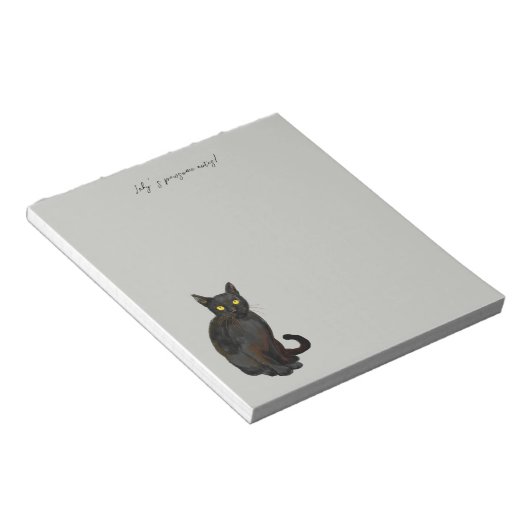 Bloc-note chat noir (Incliné)