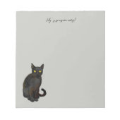 Bloc-note chat noir (Devant)