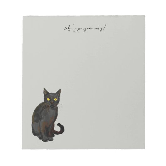 Bloc-note chat noir (Devant)