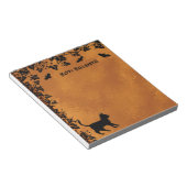 Bloc-note Chat noir avec chauve-souris, Happy Halloween (Incliné)