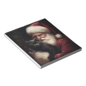Bloc-note Chat Noir Avec Le Père Noël Noël Festif  (Incliné)