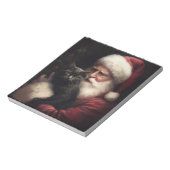 Bloc-note Chat Noir Avec Le Père Noël Noël Festif  (Tourné)