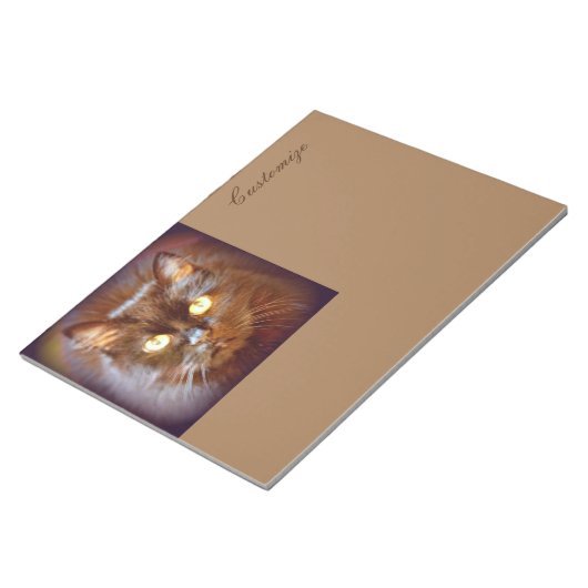 Bloc-note chat noir customisé (Incliné)