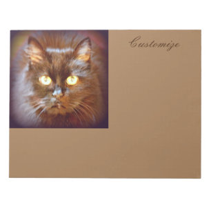 Bloc-note chat noir customisé