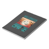 Bloc-note Chat Noir de Lune de Cimetière Rétro Vecteur De (Tourné)