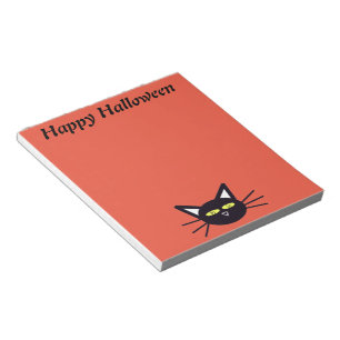 Bloc-note Chat noir d'Halloween