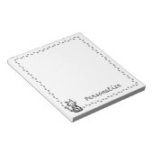 Bloc-note Chat noir et blanc avec bordure de patte (Incliné)