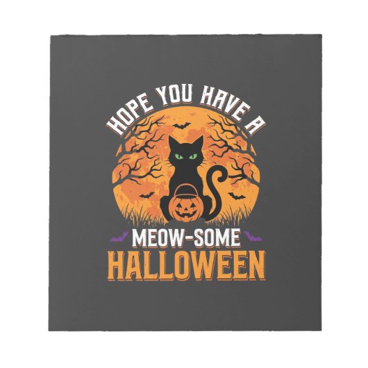 Bloc-note Chat Noir Halloween Incroyable (Devant)