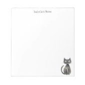 Bloc-note Chat noir original personnalisé (Devant)