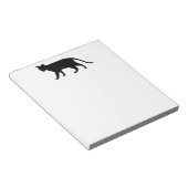 Bloc-note Chat Noir Silhouette Kitten Purr Meow Simple Art (Incliné)