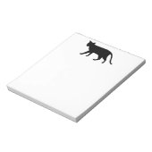 Bloc-note Chat Noir Silhouette Kitten Purr Meow Simple Art (Tourné)