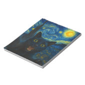 Bloc-note Chat noir Starry Nuit Van Gogh Chat Selfie (Tourné)