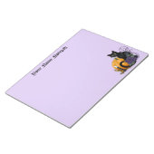 Bloc-note Chat noir violet Rose Citrouille Halloween (Incliné)