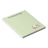 Bloc-note Chat orange gingembre Papier toilette drôle Vert (Incliné)
