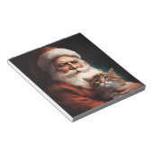 Bloc-note Chat Persan avec le Père Noël Fête de Noël  (Incliné)